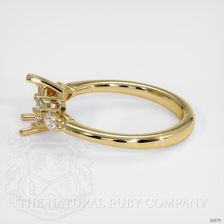 14K Yellow Gold Accent Stones Ring Setting