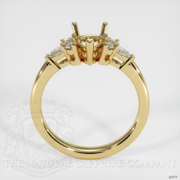 14K Yellow Gold Accent Stones Ring Setting