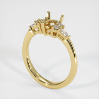 18K Yellow Gold Accent Stones Ring Setting Video