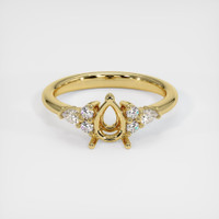 18K Yellow Gold Accent Stones Ring Setting Image