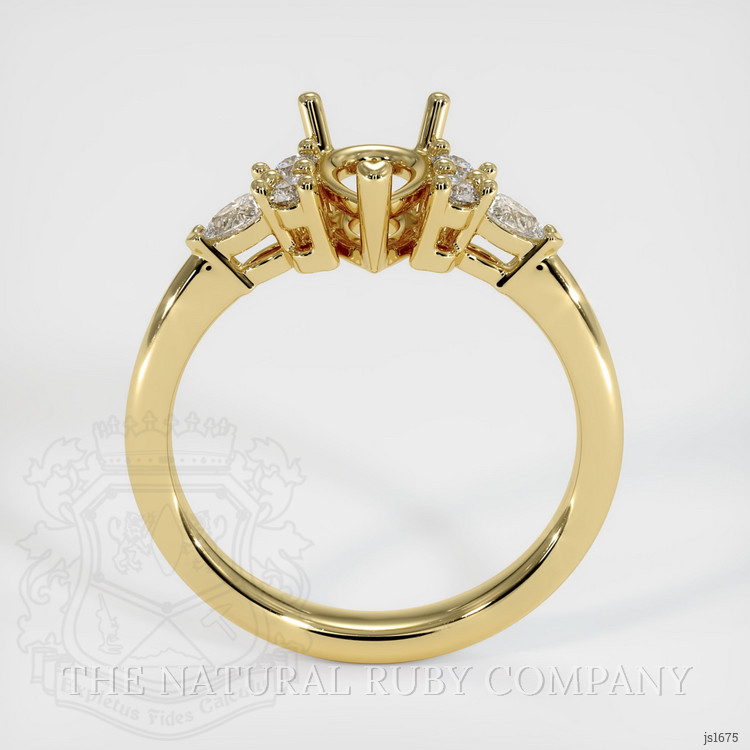 18K Yellow Gold Accent Stones Ring Setting