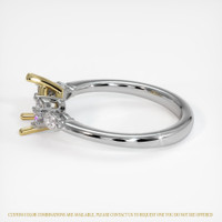 18K Yellow & White Accent Stones Ring Setting Image
