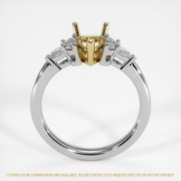 18K Yellow & White Accent Stones Ring Setting Image