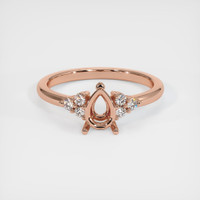 14K Rose Gold Accent Stones Ring Setting Image