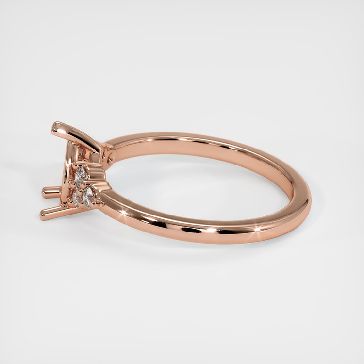 14K Rose Gold Accent Stones Ring Setting