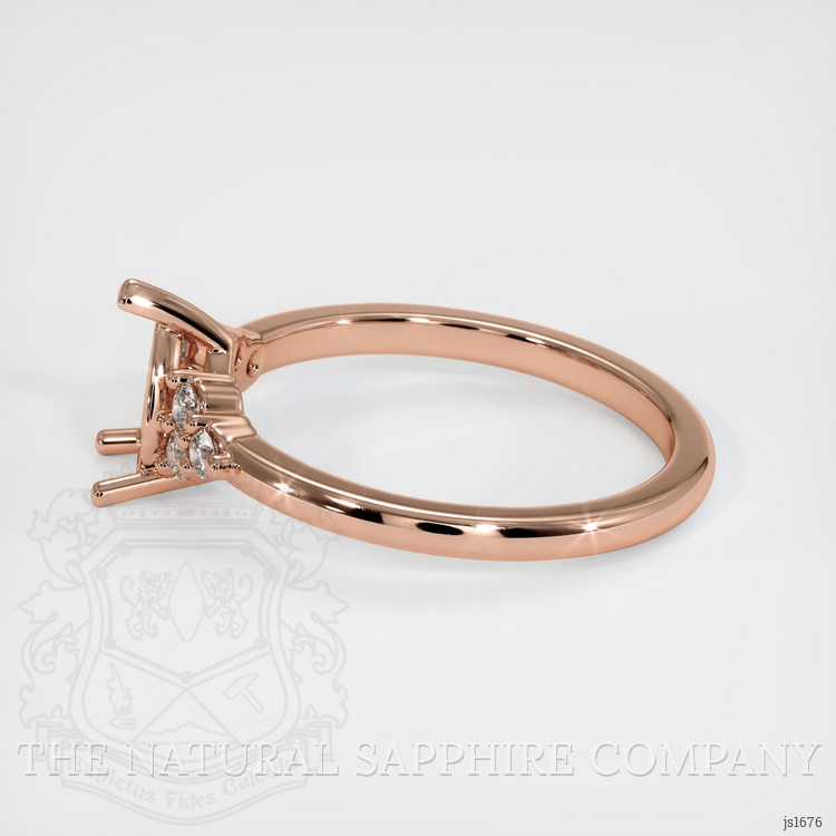 14K Rose Gold Accent Stones Ring Setting