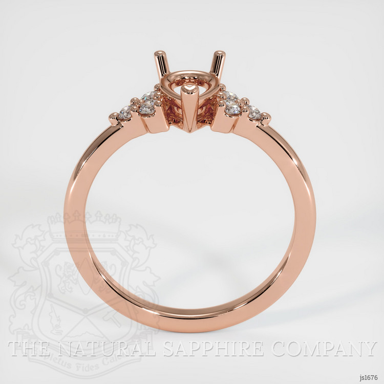 14K Rose Gold Accent Stones Ring Setting