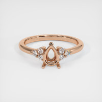 18K Rose Gold Accent Stones Ring Setting Image
