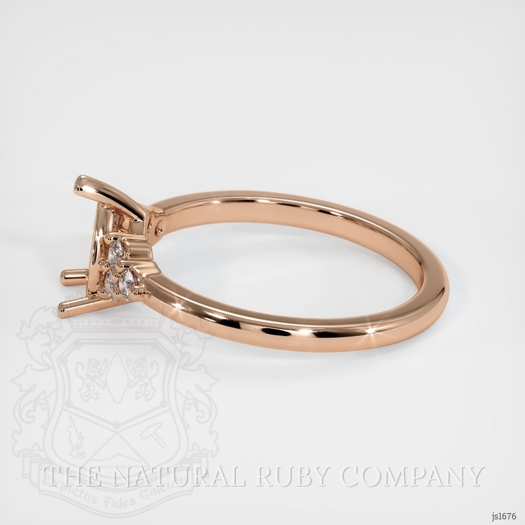 18K Rose Gold Accent Stones Ring Setting