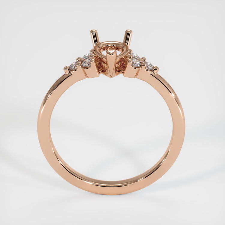 18K Rose Gold Accent Stones Ring Setting