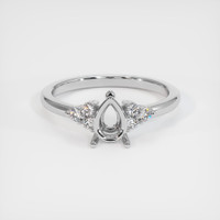14K White Gold Accent Stones Ring Setting Image