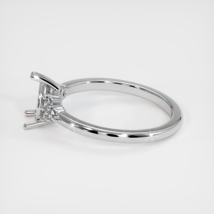 14K White Gold Accent Stones Ring Setting