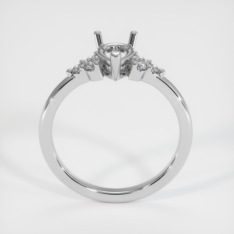 14K White Gold Accent Stones Ring Setting