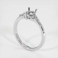 18K White Gold Accent Stones Ring Setting Video