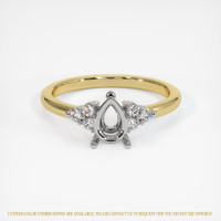 18K White & Yellow Accent Stones Ring Setting Image