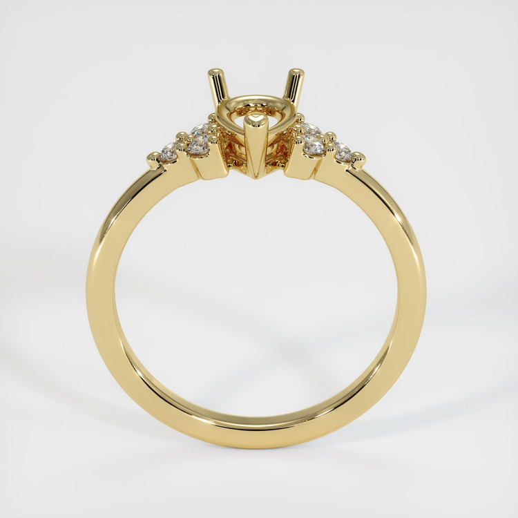 10K Yellow Gold Accent Stones Ring Setting