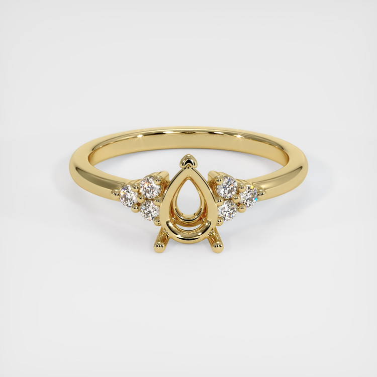 14K Yellow Gold Accent Stones Ring Setting