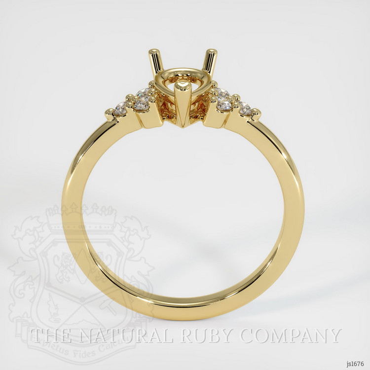 14K Yellow Gold Accent Stones Ring Setting