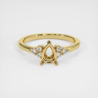 18K Yellow Gold Accent Stones Ring Setting Image