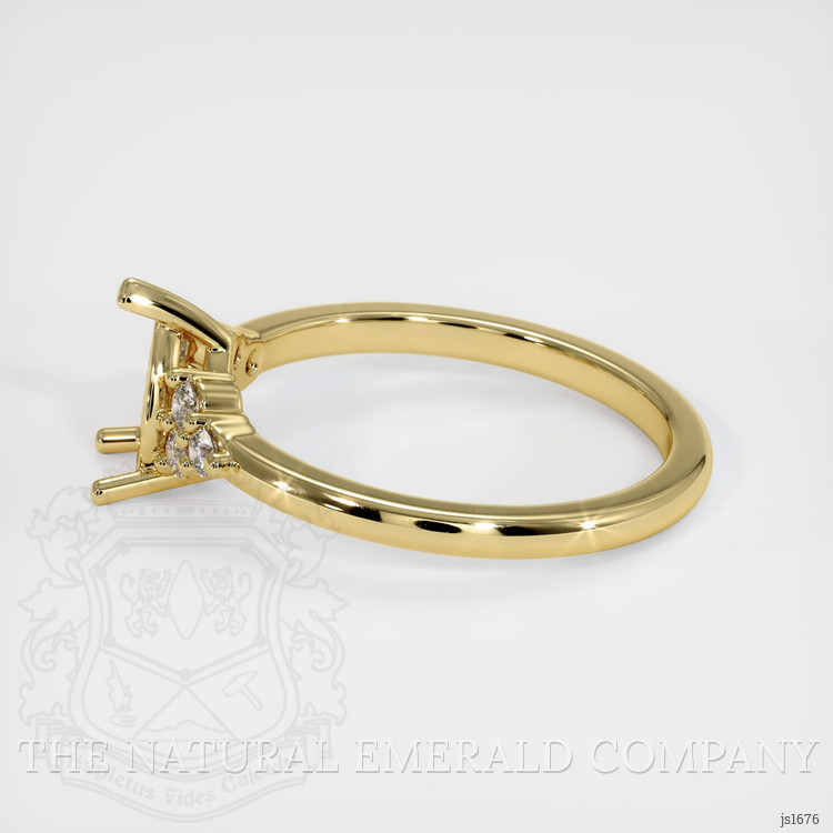 18K Yellow Gold Accent Stones Ring Setting