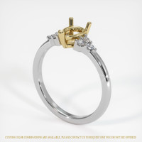 14K Yellow & White Accent Stones Ring Setting Video