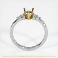 14K Yellow & White Accent Stones Ring Setting Image