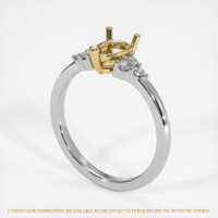 18K Yellow & White Accent Stones Ring Setting Video