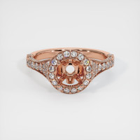14K Rose Gold Pave Ring Setting Image