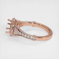 14K Rose Gold Pave Ring Setting Image