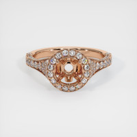 18K Rose Gold Pave Ring Setting Image