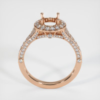 18K Rose Gold Pave Ring Setting Image