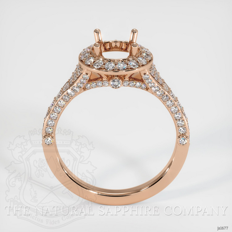 18K Rose Gold Pave Ring Setting