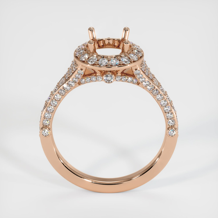 18K Rose Gold Pave Ring Setting