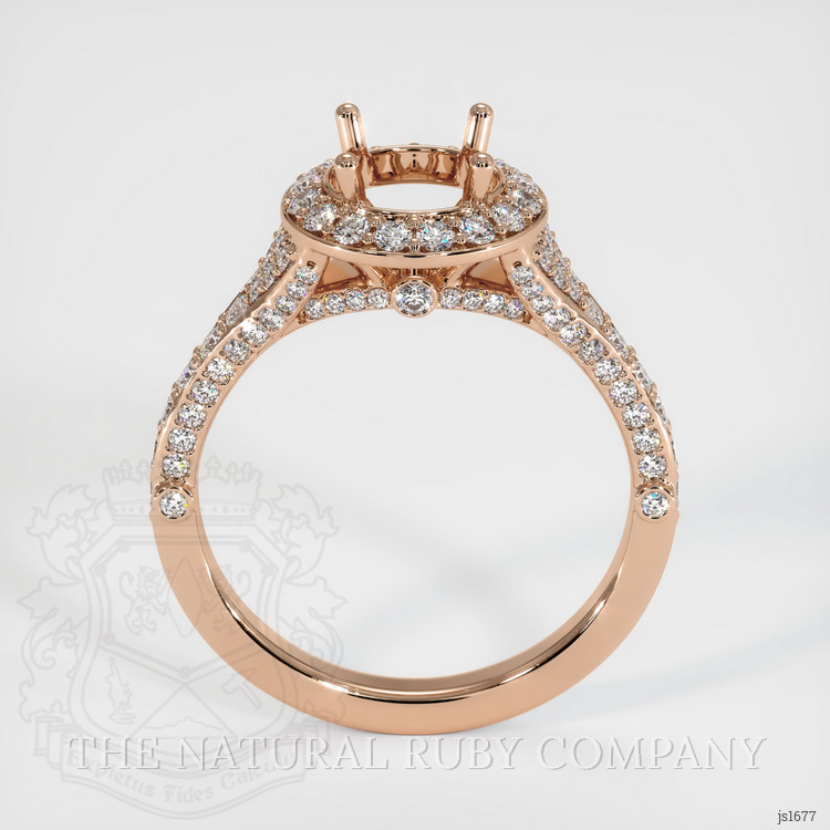 18K Rose Gold Pave Ring Setting