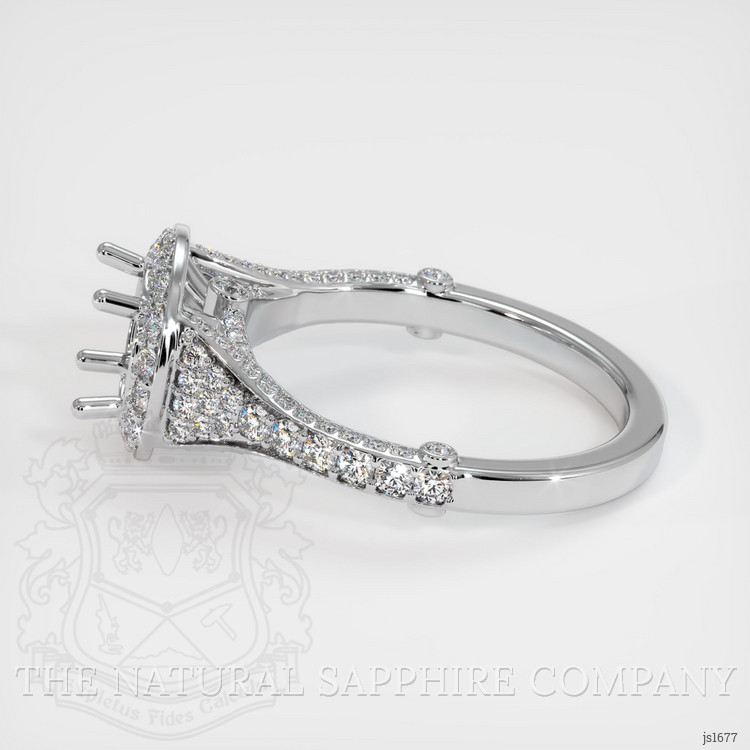 10K White Gold Pave Ring Setting