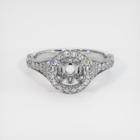 14K White Gold Pave Ring Setting Image