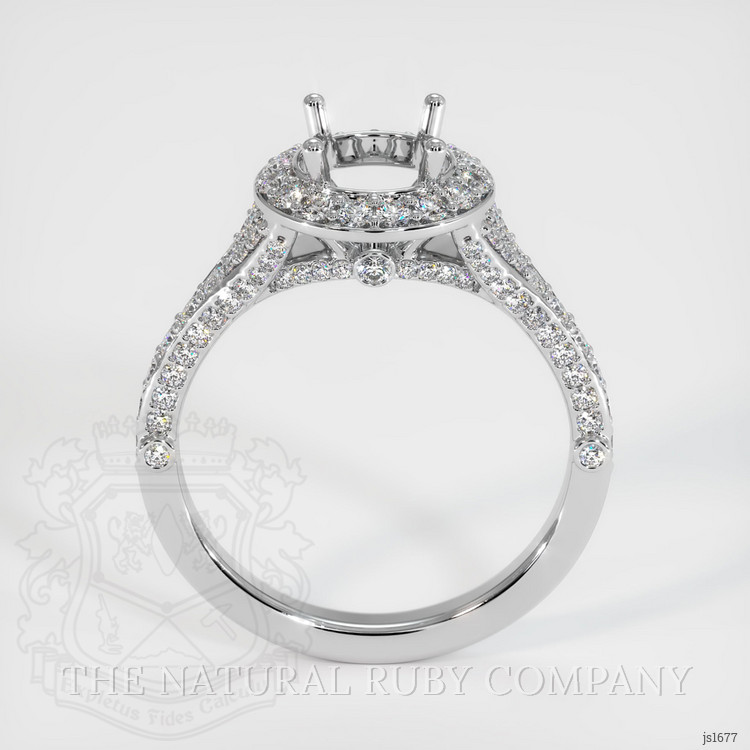 18K White Gold Pave Ring Setting