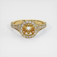 14K Yellow Gold Pave Ring Setting Image