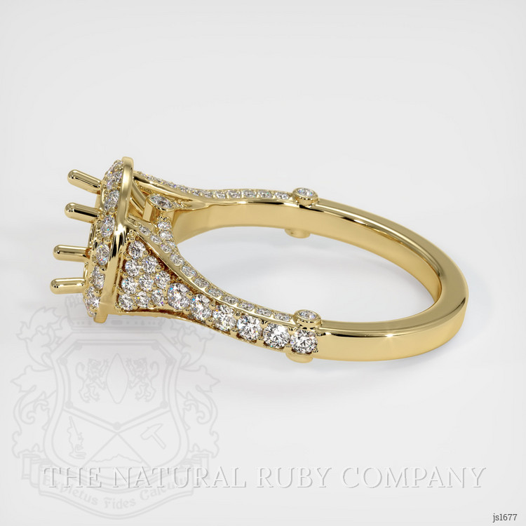 14K Yellow Gold Pave Ring Setting