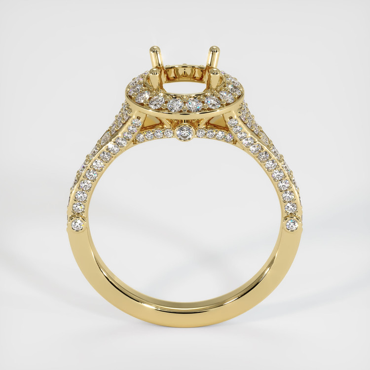 14K Yellow Gold Pave Ring Setting