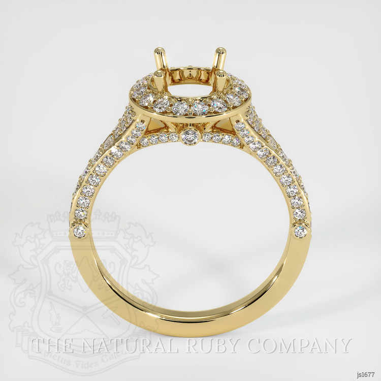 14K Yellow Gold Pave Ring Setting