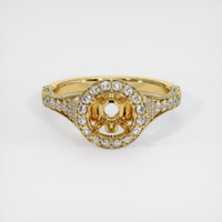 18K Yellow Gold Pave Ring Setting Image