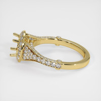 18K Yellow Gold Pave Ring Setting Image