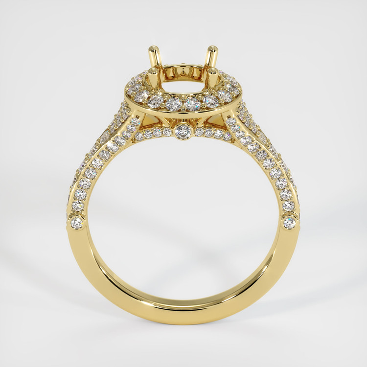 18K Yellow Gold Pave Ring Setting