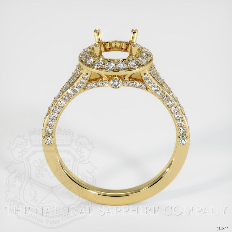 18K Yellow Gold Pave Ring Setting