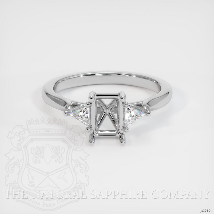 Platinum 950 Three Stone Ring Setting