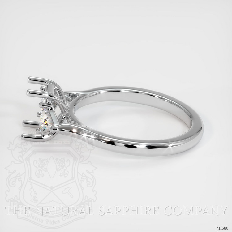 10K White Gold Three Stone Ring Setting
