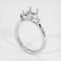 14K White Gold Three Stone Ring Setting Video