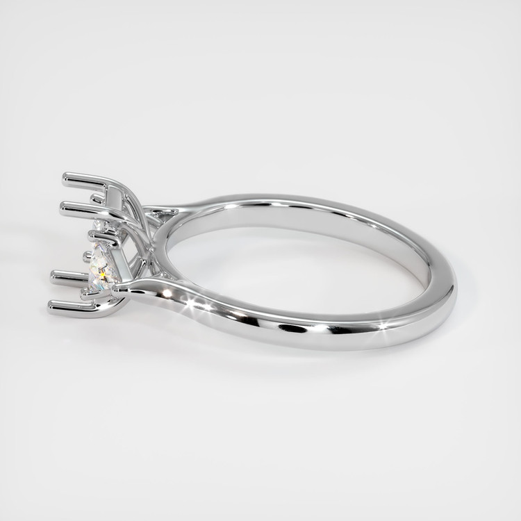 14K White Gold Three Stone Ring Setting