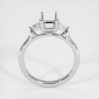 14K White Gold Three Stone Ring Setting Image
